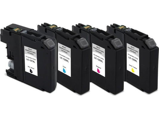 Generic Ink Encre Brother LC127 XL Multipack noir/Cyan/Magenta/Yellow
