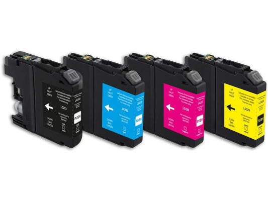 Generic Ink Encre Brother LC223 Multipack noir/Cyan/Magenta/Yellow