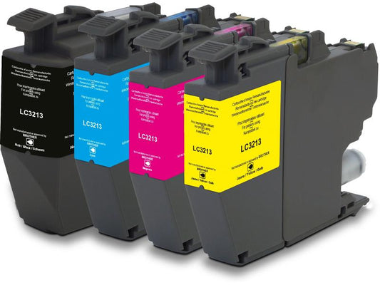 Generic Ink Encre Brother LC3213 Multipack noir/Cyan/Magenta/Yellow