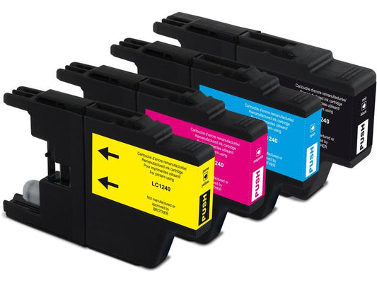 Generic Ink Encre Brother LC1240 Multipack noir/Cyan/Magenta/Yellow