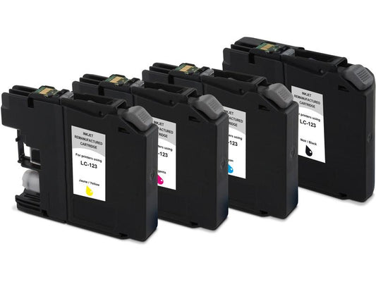Generic Ink Encre Brother LC123 Multipack noir/Cyan/Magenta/Yellow
