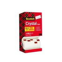 Scotch Ruban adhésif Crystal 1.9 cm x 33 m 14 rouleaux
