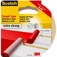 3M Scotch ruban adhésif pour tapis, extra strong 50 mm x 7 m, Blanc