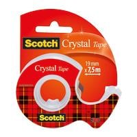 Scotch Dérouleur manuel Crystal 19 mm x 15 m