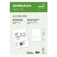 Simplex Bulletin de versement Simfacture Swiss QR 1000 feuilles, blanc