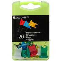Exacompta Punaise Drapeaux de marquage, 20 pièces, assorties