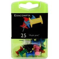 Exacompta Punaise Push Pins, 25 pièces, assorties