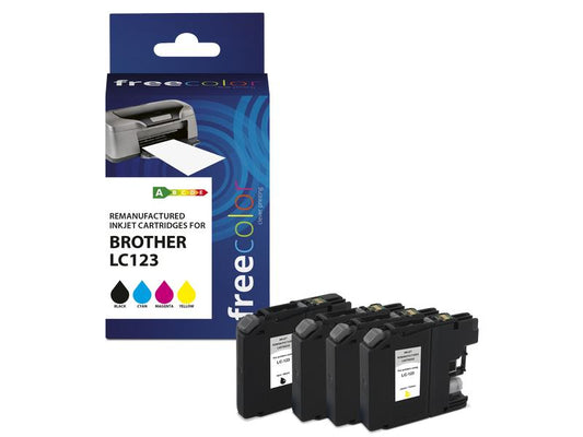 Freecolor Encre Brother LC-123 Multipack Color