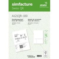 Simplex Bulletin de versement Simfacture Swiss QR 100 feuilles, blanc