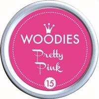 Woodies Tampon encreur 35 mm Pretty Pink, 1 pièce