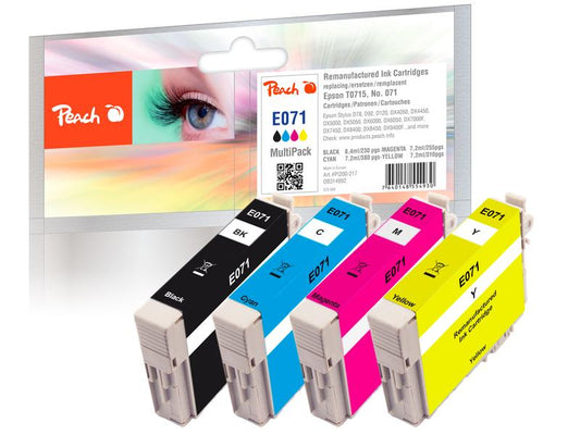 Peach Encre Epson D78 Multi-Pack T0715 C, M, Y, BK