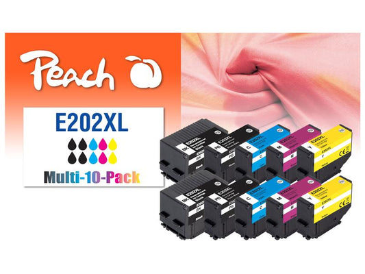 Peach Encre Epson No. 202XL Multi-10-Pack 4x BK, 2x C, M, Y
