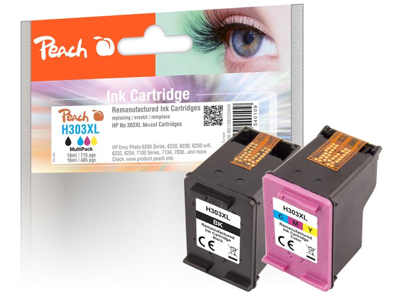 Peach Encre HP No. 303XL Multi-Pack noir/Cyan/Magenta/Yellow