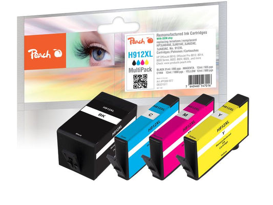 Peach Encre HP No. 912XL Multi-Pack C, M, Y, BK