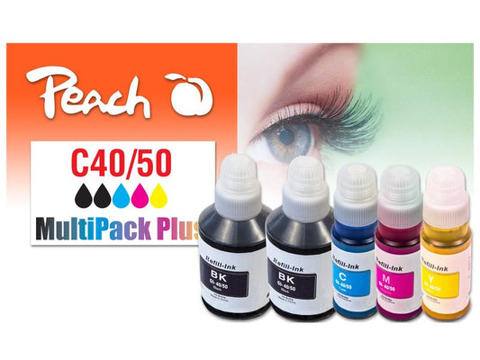 Peach Encre Canon  CISS GI-40/50 Multi-Pack+ C, M, Y, BK