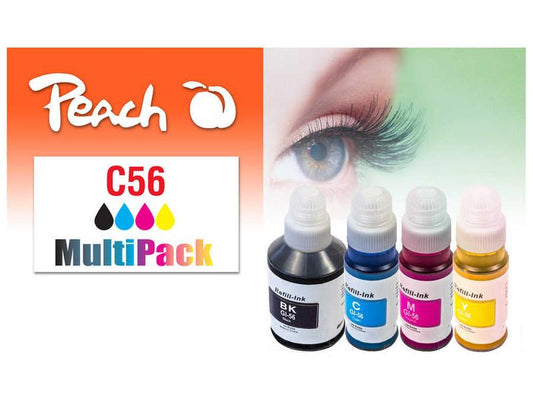Peach Encre Canon CISS GI-56 Multi-Pack C, M, Y, BK