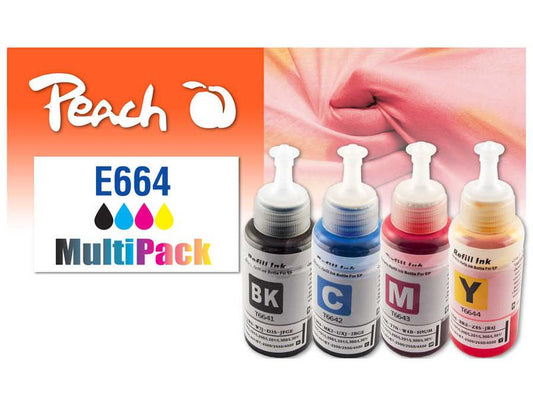 Peach Encre Canon CISS T664640 Multi-Pack C, M, Y, BK