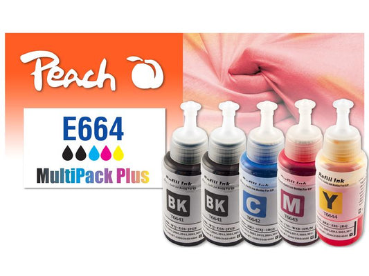 Peach Encre Canon CISS T664 Multi-Pack C, M, Y, BK