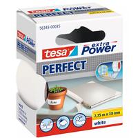 tesa Bande de tissu -Set extra Pow Perfect, 38 mm x 2.75 m, 3 rouleaux, Blanc