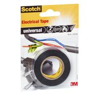 Scotch Bande isolante Universal, 15 mm x 10 m, 1 rouleau, Noir