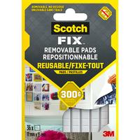 Scotch Tampons adhésifs Scotch-Fix, 11 mm x 15 mm, Blanc