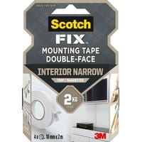 Scotch Ruban de montage Scotch-Fix, 10 mm x 2 m, Blanc