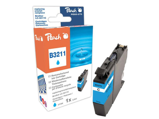 Peach Encre Brother LC-3211 Cyan
