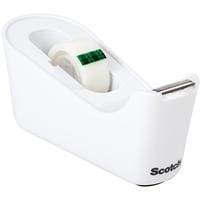 Scotch Dévidoir de table Blanc, 19 mm x 33 m, 1 rouleau avec dérouleur