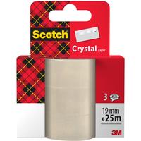 Scotch Ruban adhésif Recharge Crystal 19 mm x 25 m, Transparent