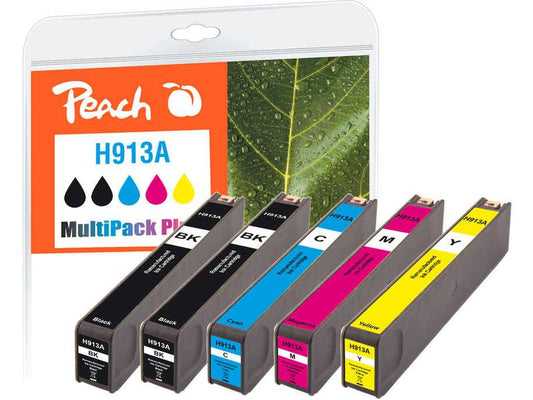 Peach Kits d'encre HP Nr. 913A Multipack Plus BK/C/M/Y
