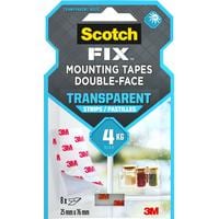 Scotch Bande de montage Scotch-Fix, 25 mm x 76 mm, Transparent