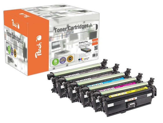 Peach Kits de toner HP No. 307A XL 2x noir, 1x cyan, magenta, jaune