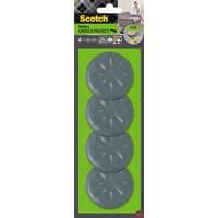 3M Patins de meubles Flexibal, Ø 65 mm, Gris, pack de 4