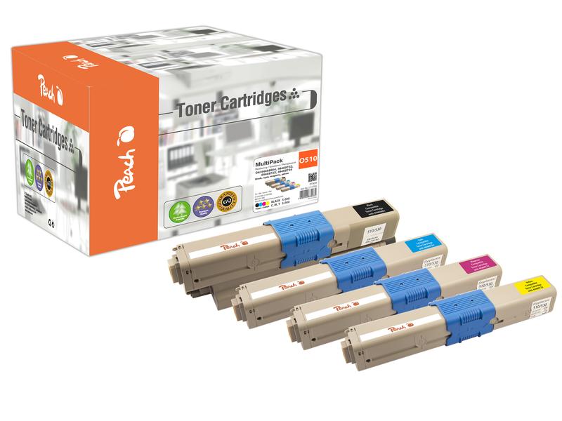 Peach Kits de toner OKI C510/530 MultiPack BK/C/M/Y