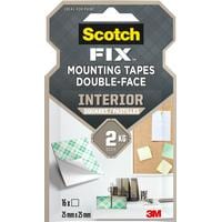 Scotch Carrés de montage intérieur Scotch-Fix, 25 mm x 25 mm, Blanc