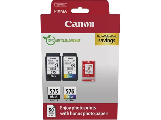 Canon Value Pack PG-575/CL-576 noir/Cyan/Magenta/Yellow
