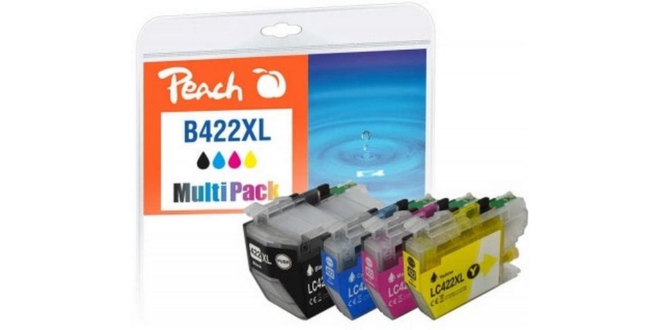 Peach Encre Brother LC-422XL Multipack noir/Cyan/Magenta/Yellow
