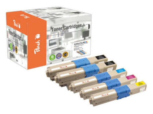 Peach Kits de toner OKI 44973533-6 2x noir, 1x cyan, magenta, jaune