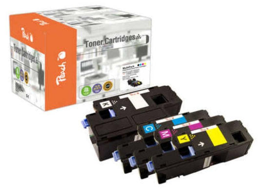 Peach Kits de toner Epson C13S050611-4 noir/Cyan/Magenta/Yellow