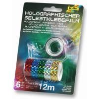 Folia Ruban adhésif 12 mm x 2 m, Multicolore