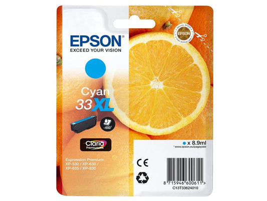 Epson Encre 33XL / T33624012 Cyan