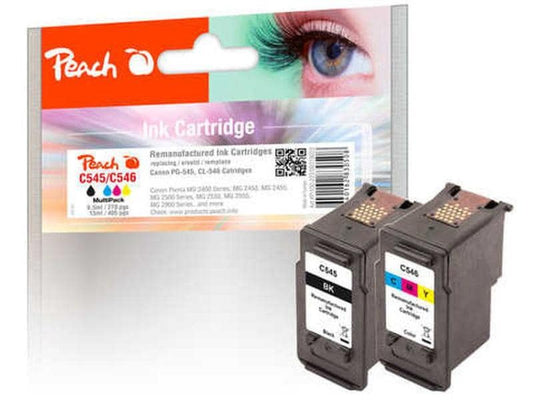 Peach Kits d'encre Canon PG-545 / CL-546 1x BK, 1x Color