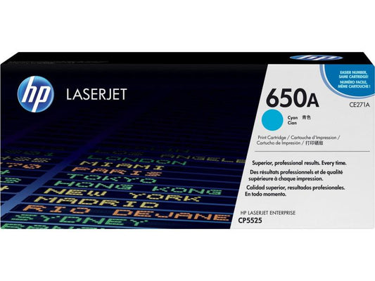 HP Toner Nr. 650A (CE271A) Cyan