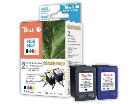Peach Kits d'encre HP Nr. 56 / 57 Couleur/BK