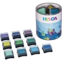 Heyda Tampon encreur Set Aqua Multicolore, 10 pièces