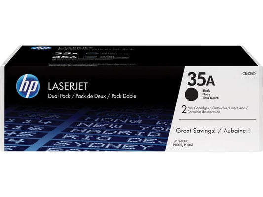 HP Toner Nr. 35A (CB435AD) Black (paquet de 2)