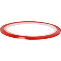 Creativ Company Ruban adhésif double-face 3 mm 10 m, transparent; rouge