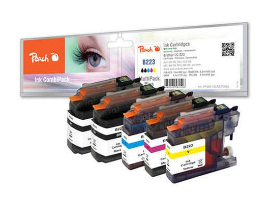 Peach Kits d'encre Brother LC-223 Multipack Plus C, M, Y, 2x BK