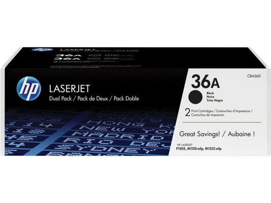 HP Toner Nr. 36A (CB436AD) Black (paquet de 2)