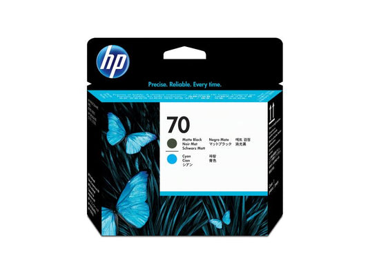 HP Tête d'impression Nr. 70 (C9404A) Cyan/Matte Black
